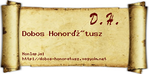 Dobos Honorátusz névjegykártya